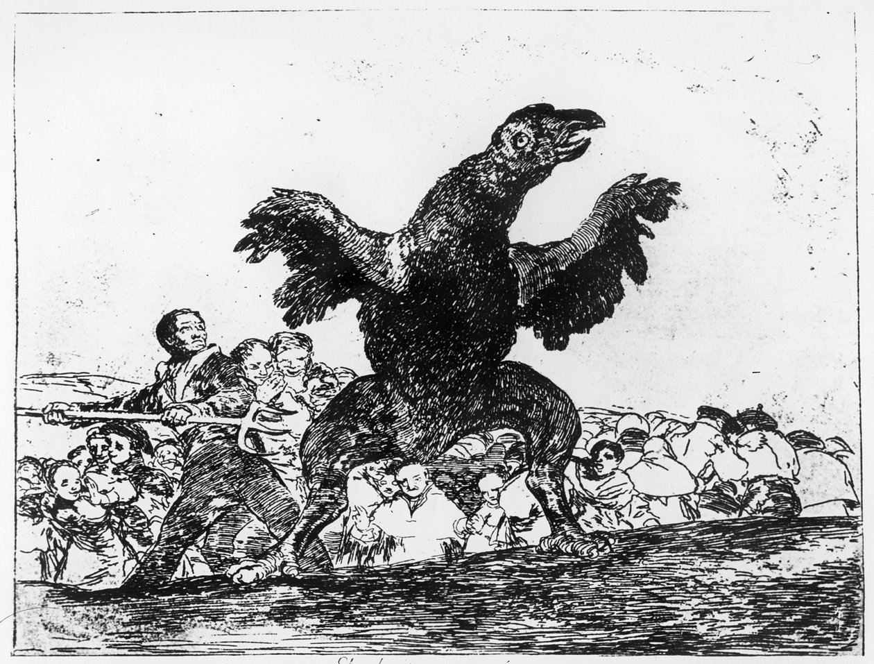 The Carnivorous Vulture, levy 76 The Disasters of Warista, 1812-20 tekijältä Francisco de Goya