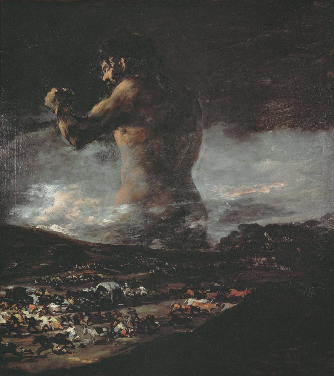 Colossus, noin 1808 tekijältä Francisco de Goya