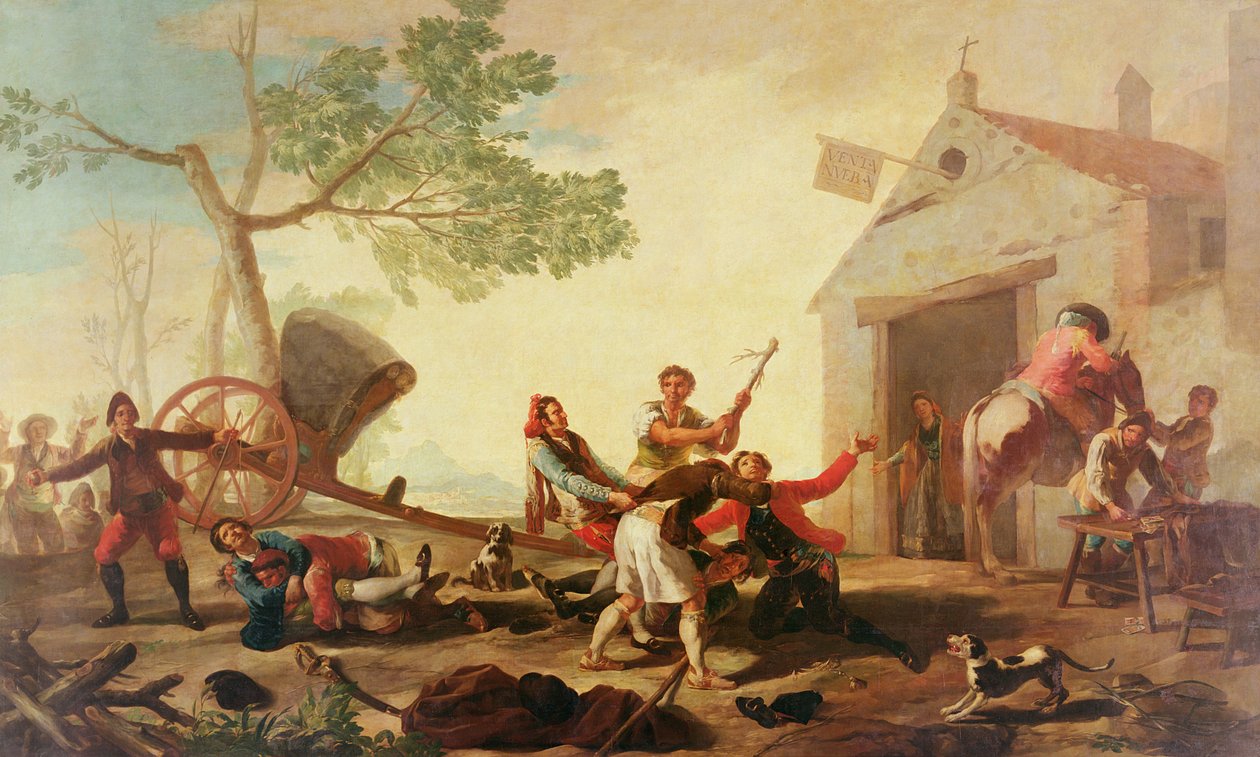 Taistelu Venta Nuevalla, 1777 tekijältä Francisco de Goya