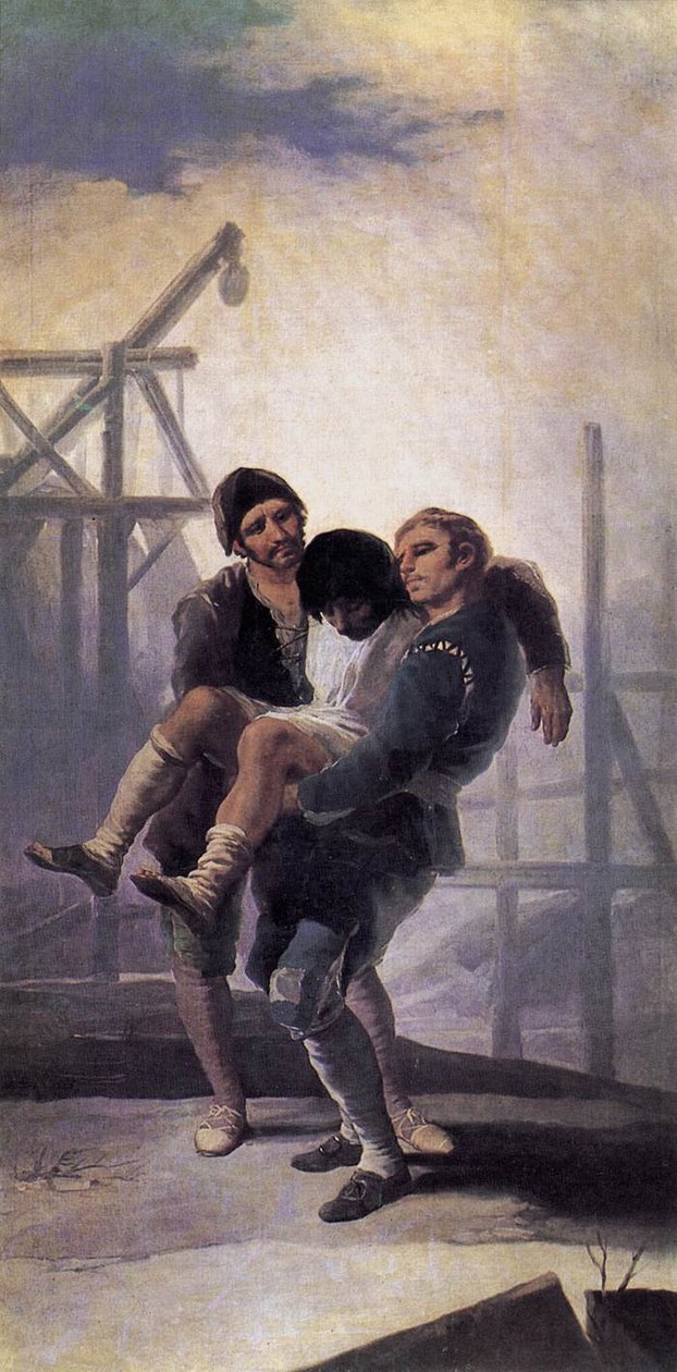 Loukkaantunut vapaamuurari tekijältä Francisco de Goya