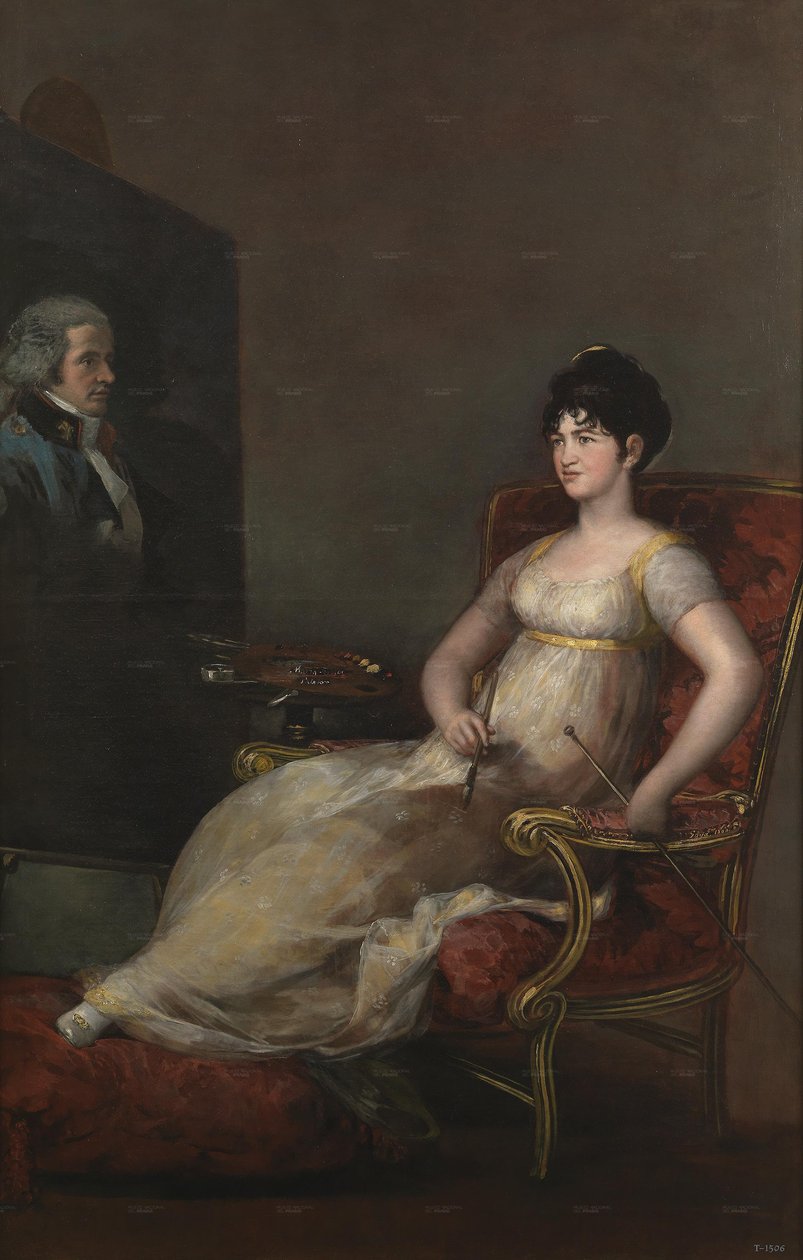 Villafrancan marssilainen maalaa aviomiesään tekijältä Francisco de Goya