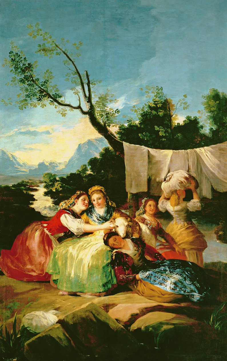 The Washerwomen, ennen vuotta 1780 tekijältä Francisco de Goya