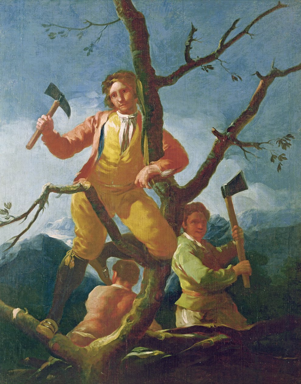 Puunhakkaajat, 1779 tekijältä Francisco de Goya