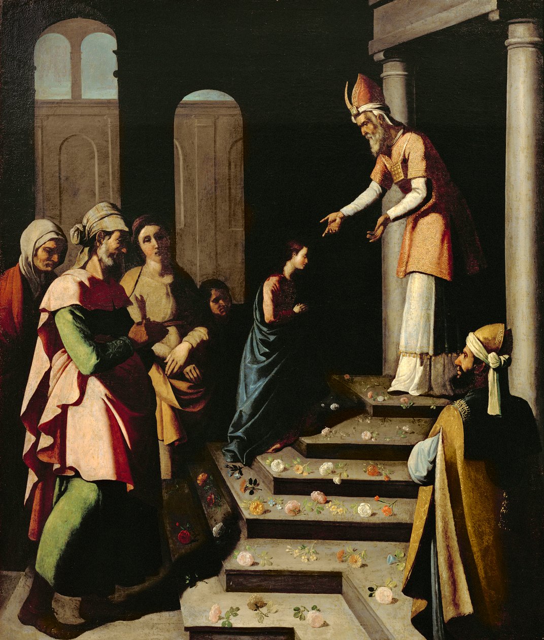 Neitsyen esittely temppelissä tekijältä Francisco de Zurbaran