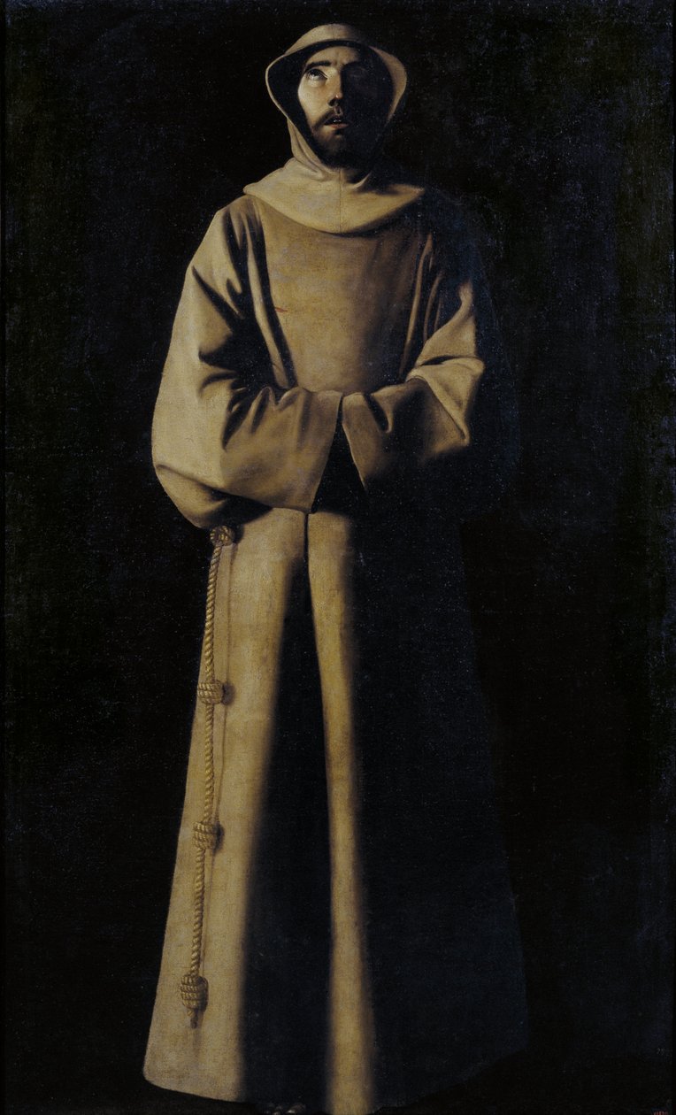 Pyhä Franciscus Assisilainen paavi Nikolaus V:n vision mukaan tekijältä Francisco de Zurbaran