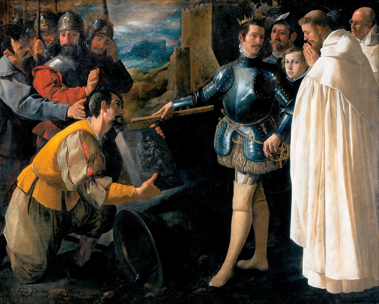 Pyhä Pietari Nolasco Neitsyt Marian kuvan palauttaminen ennalleen tekijältä Francisco de Zurbaran