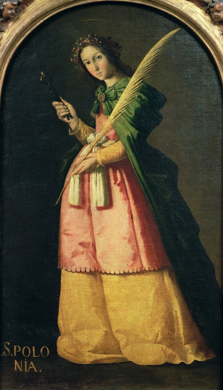 Pyhä Apollonia, n. 1636 tekijältä Francisco de Zurbaran