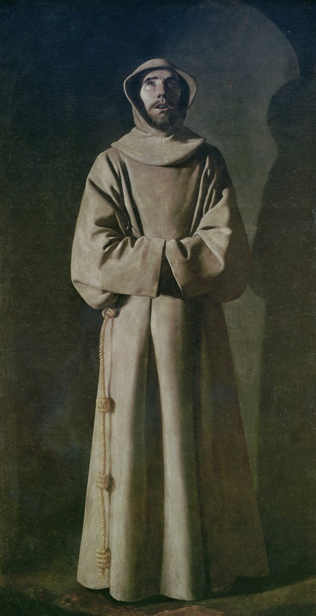 Pyhä Franciscus (1181-1226) 1645-64 tekijältä Francisco de Zurbaran
