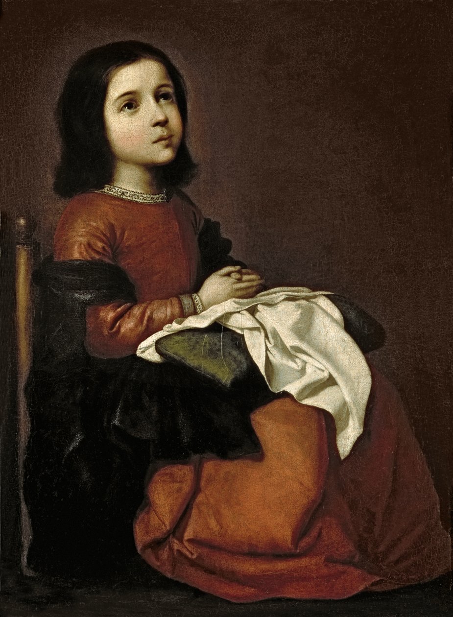 Neitsyen lapsuus, noin 1660 tekijältä Francisco de Zurbaran