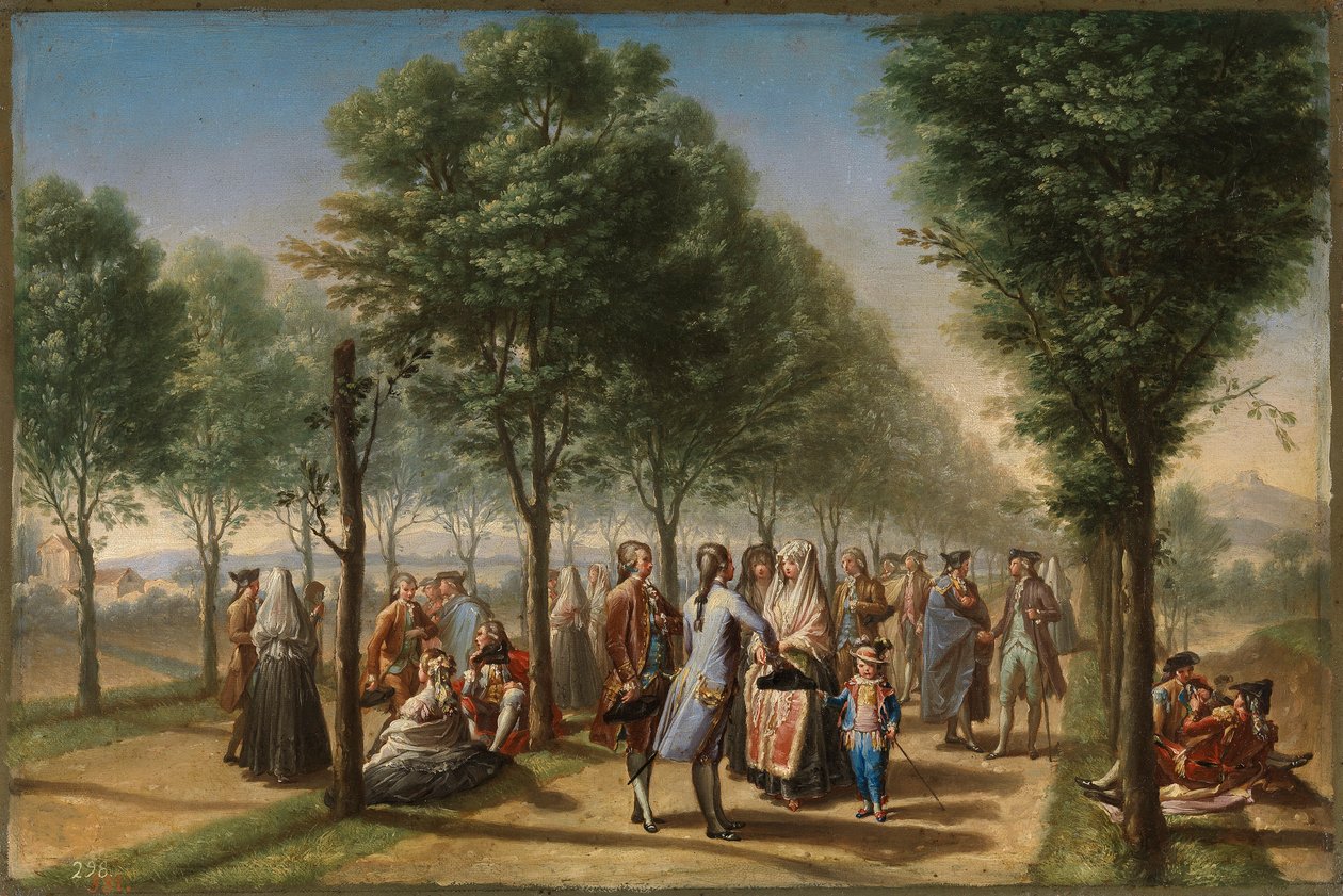 Paseo de las Delicias, Madridissa tekijältä Francisco Bayeu y Subias