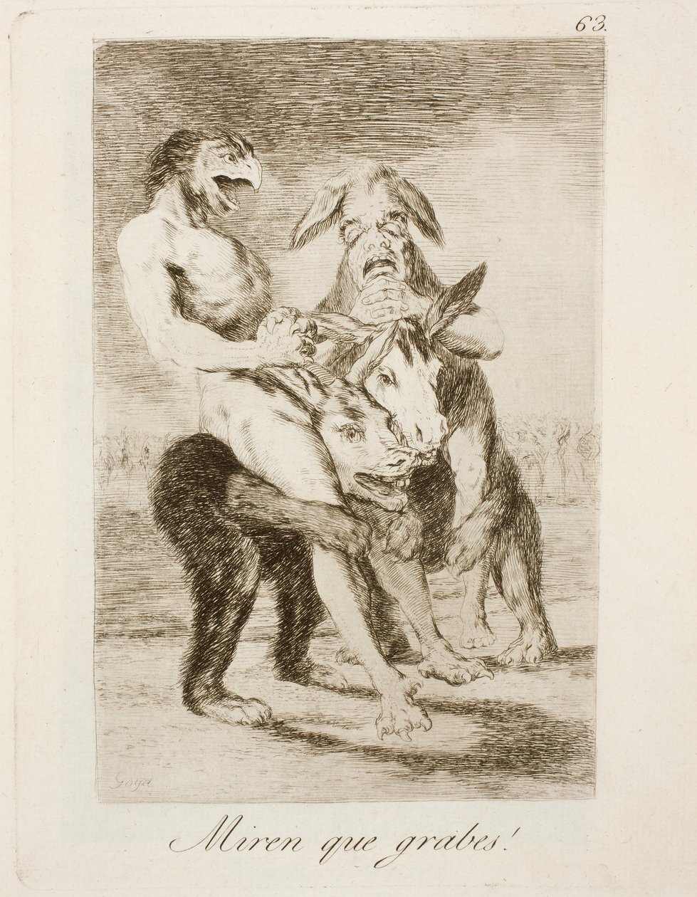 Capricho nro 63 tekijältä Francisco de Goya