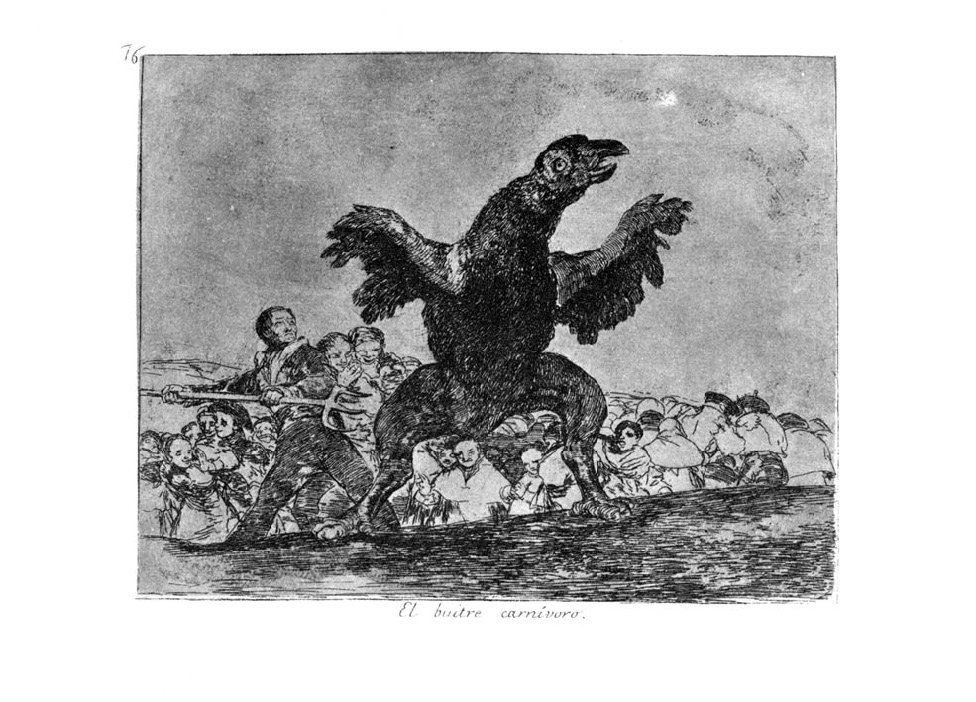 Levy 76: El buitre carnivoro (Lihansyöjäkorppikotka) tekijältä Francisco de Goya