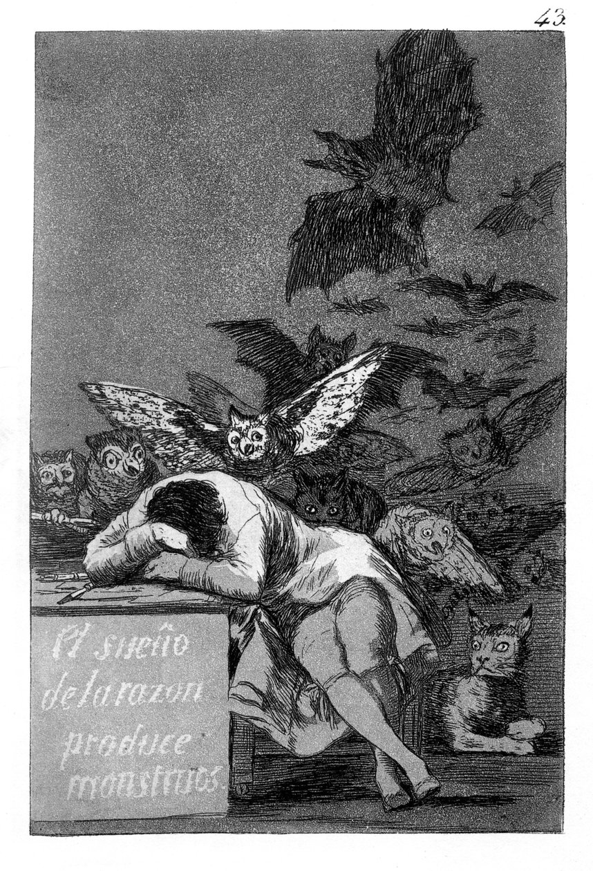 Järjen uni tuottaa hirviöitä tekijältä Francisco de Goya