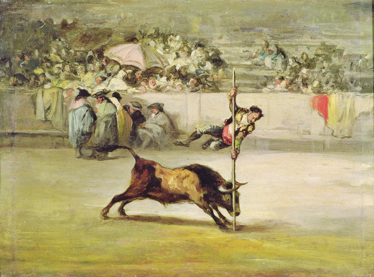 Juanito Apinanin ketteryys ja rohkeus Madridin areenalla tekijältä Francisco de Goya