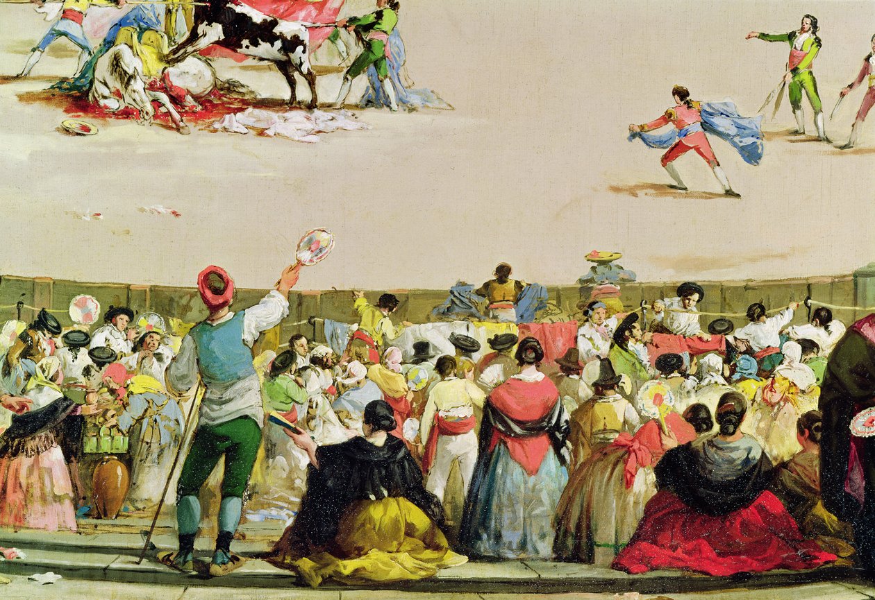 Härkätaistelu (etualalla oleva yksityiskohta) tekijältä Francisco de Goya