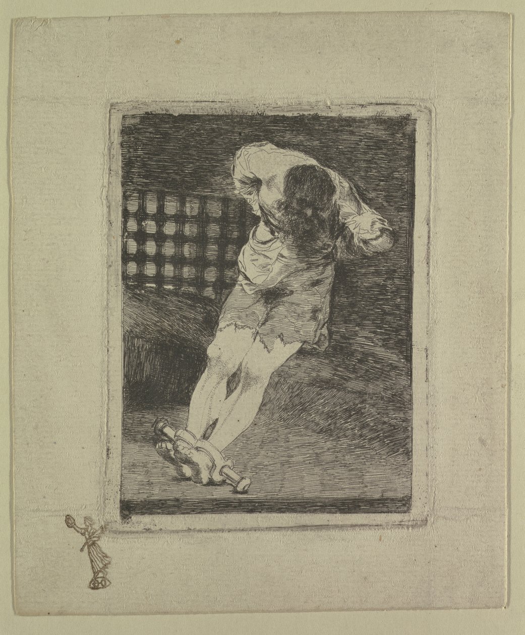 La seguridad de un reo no exige tormento (Syytetyn turvallisuus ei vaadi piinaa), n. 1810-20 tekijältä Francisco de Goya
