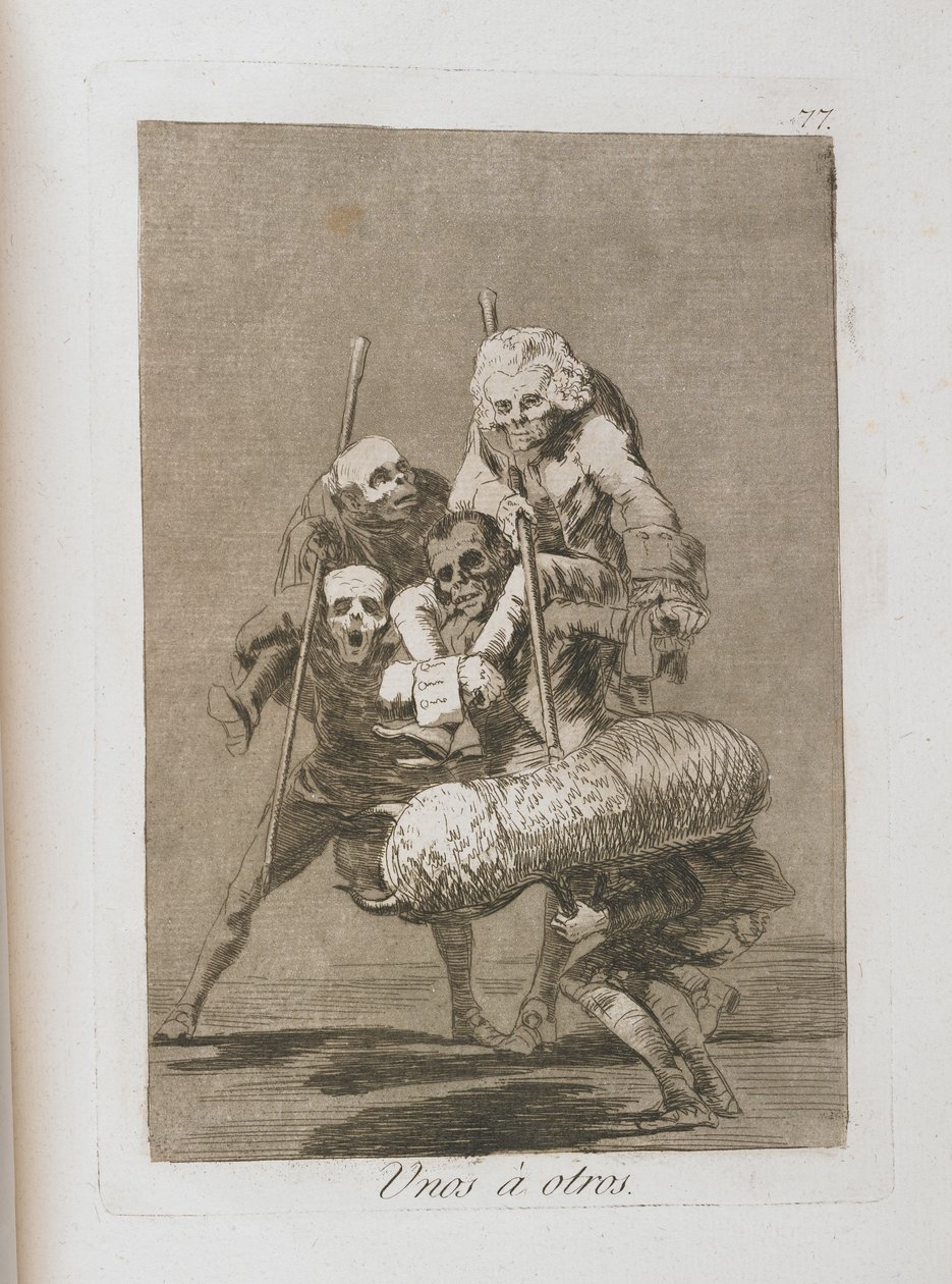 Lautanen teoksesta Los Caprichos, 1797-1798 tekijältä Francisco de Goya