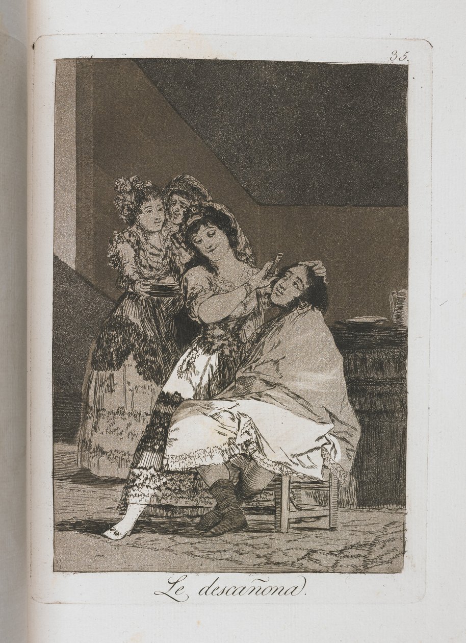 Lautanen teoksesta Los Caprichos, 1797-1798 tekijältä Francisco de Goya