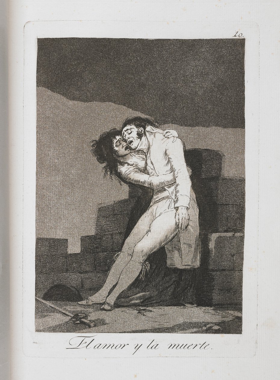 Lautanen teoksesta Los Caprichos, 1797-1798 tekijältä Francisco de Goya