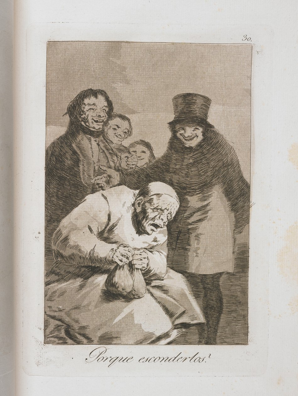 Lautanen teoksesta Los Caprichos, 1797-1798 tekijältä Francisco de Goya