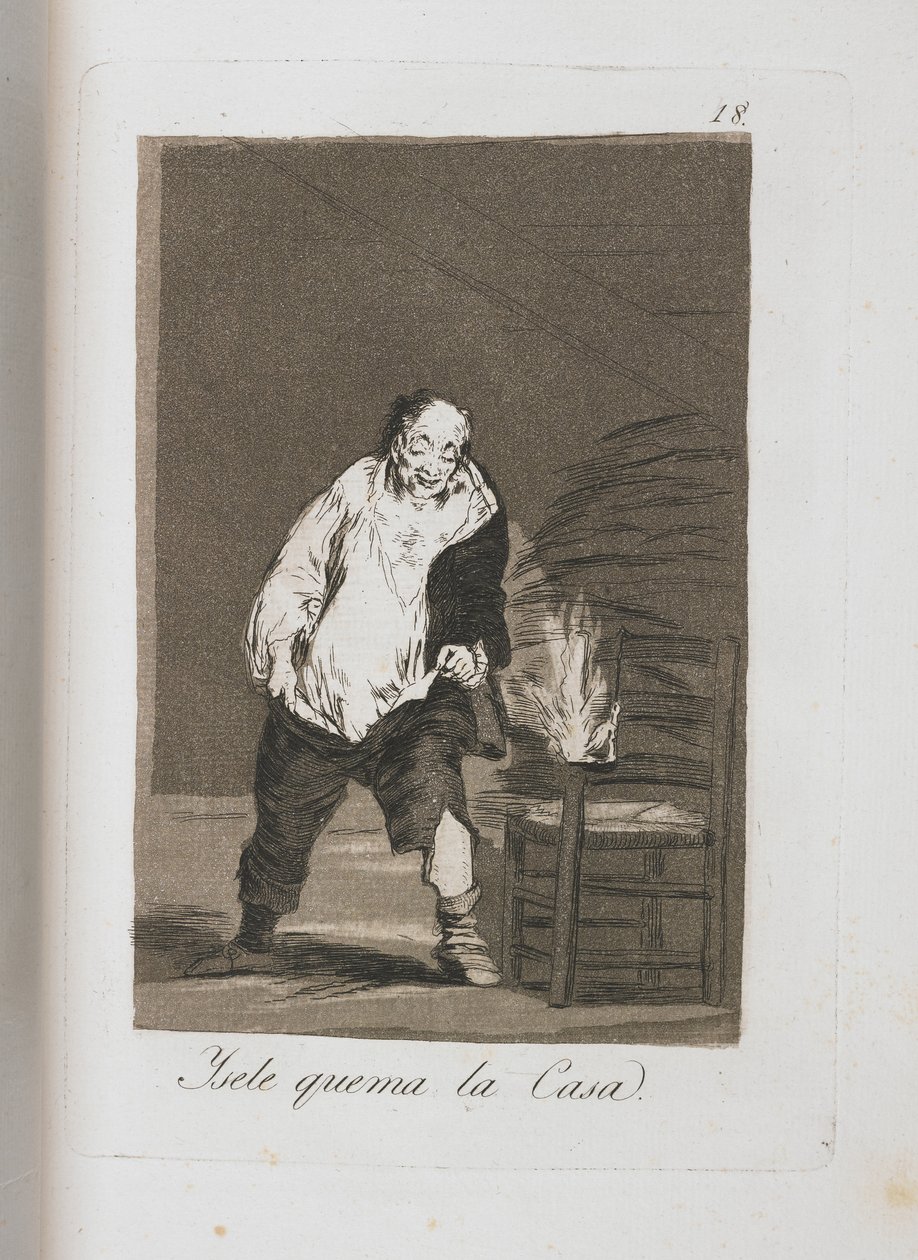 Lautanen teoksesta Los Caprichos, 1797-1798 tekijältä Francisco de Goya