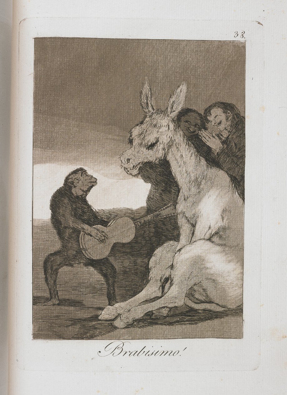 Lautanen teoksesta Los Caprichos, 1797-1798 tekijältä Francisco de Goya