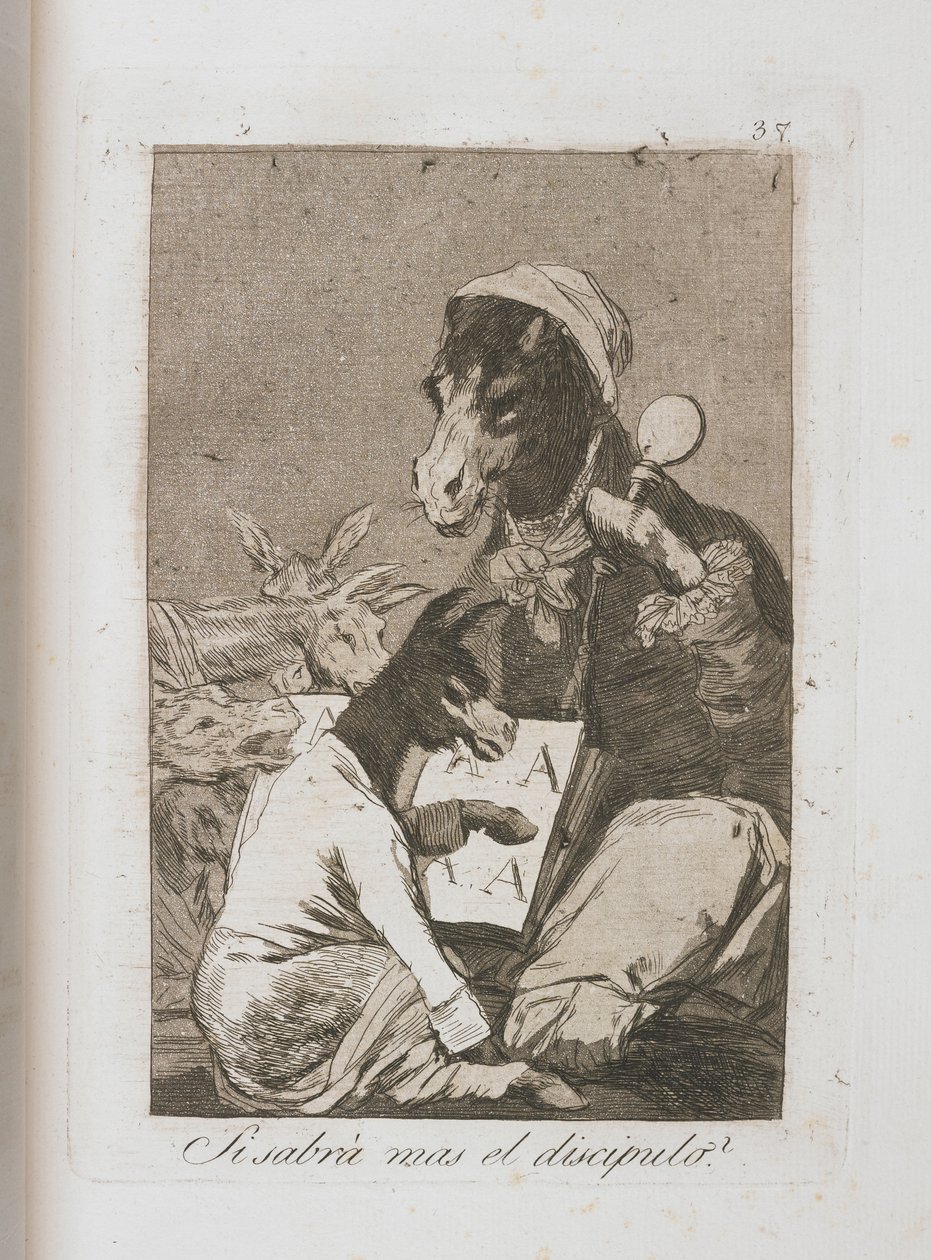 Lauta Los Caprichosista, 1797-1798 tekijältä Francisco de Goya