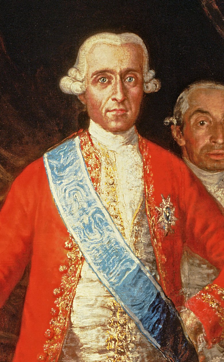 Muotokuva Don Jose Monino y Redondo I:stä, Conde de Floridablanca, 1783 öljy kankaalle yksityiskohta numerosta 93235 tekijältä Francisco de Goya