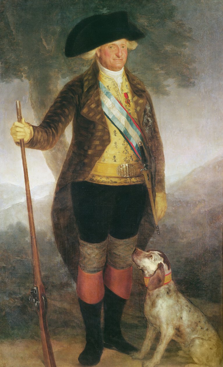 Muotokuva Espanjan kuningas Kaarle IV:stä metsästämässä tekijältä Francisco de Goya
