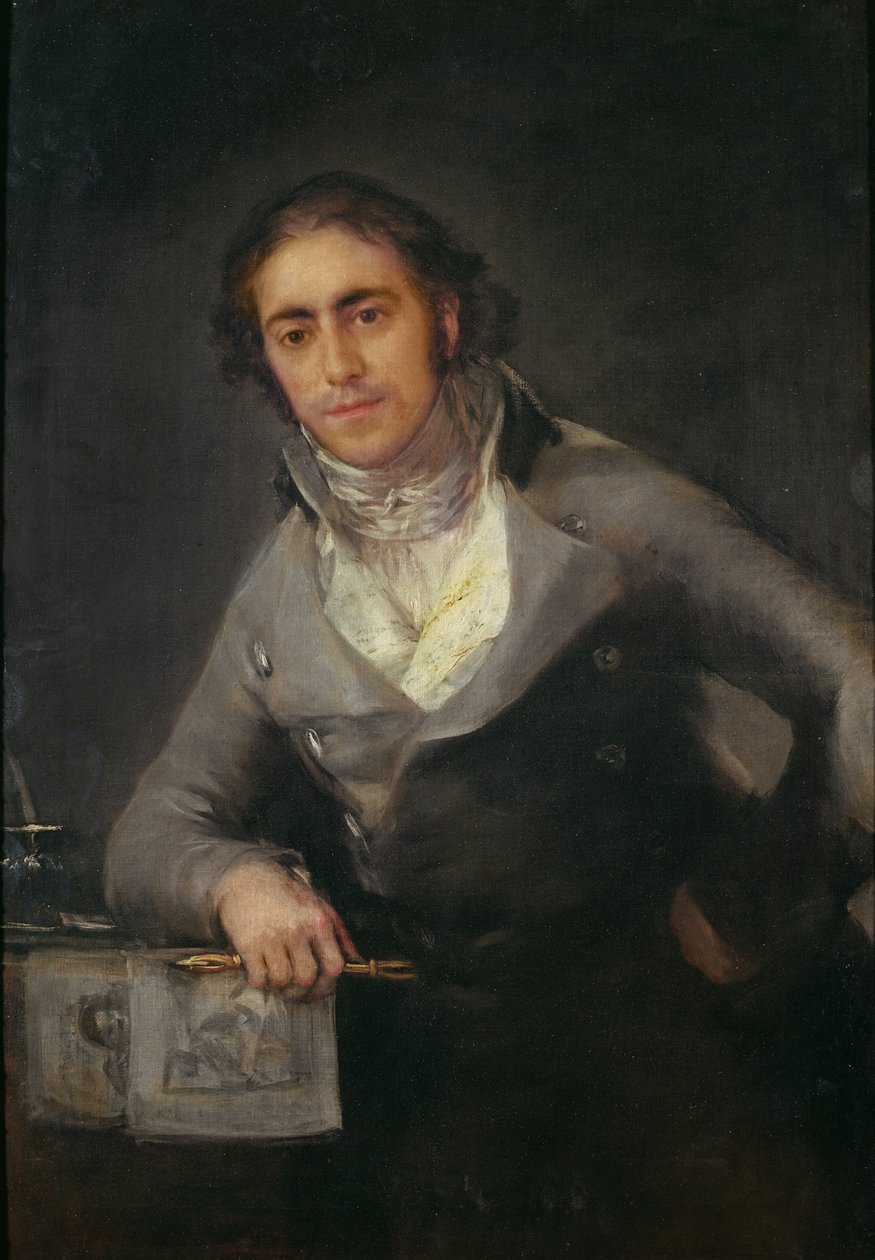 Miehen muotokuva, jota aiemmin pidettiin Don Evaristo Perez de Castrona tekijältä Francisco de Goya