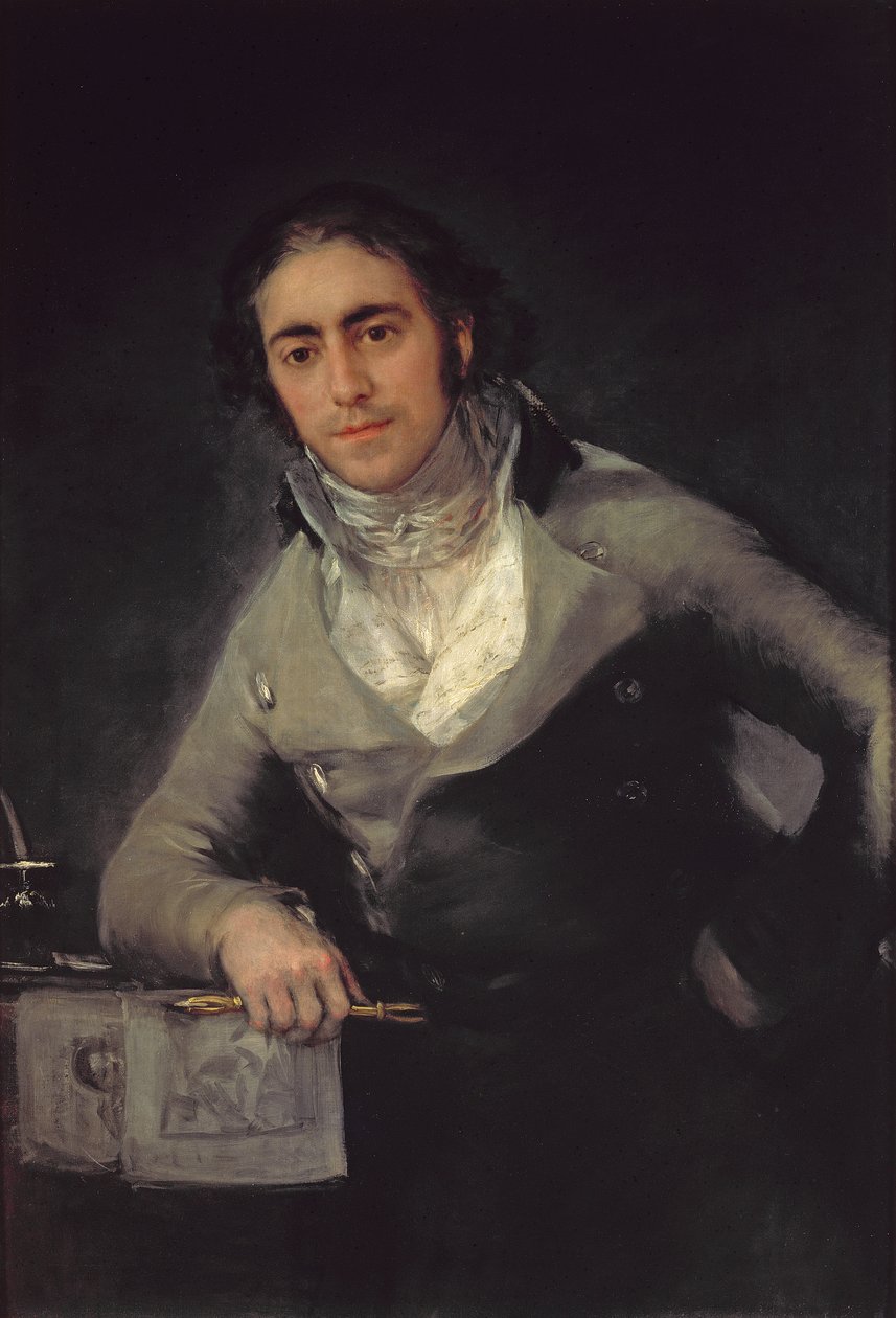 Miehen muotokuva, jonka oletetaan olevan Don Evaristo Perez de Castro tekijältä Francisco de Goya