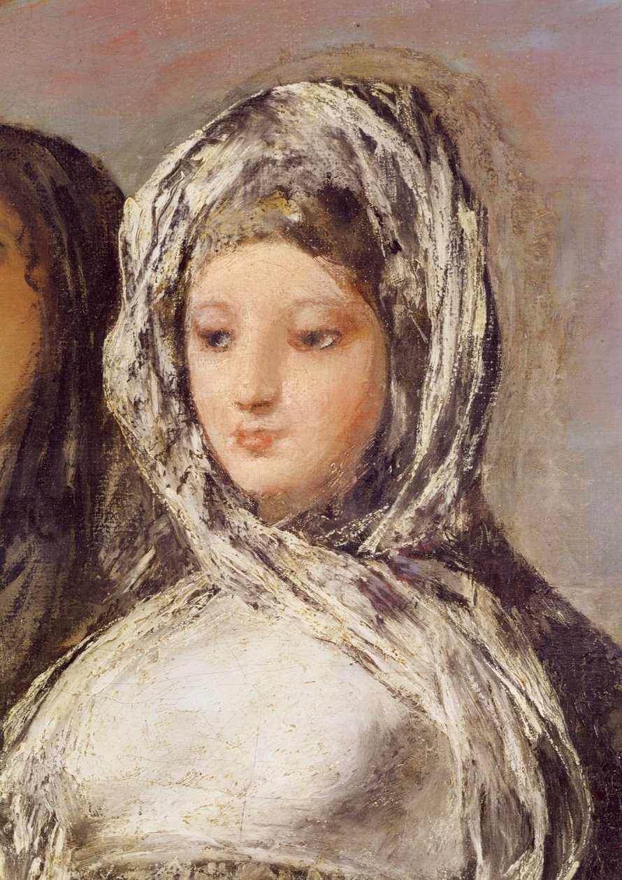 Kirje tai nuoret tytöt (kasvojen yksityiskohta), 1812-1819 tekijältä Francisco de Goya