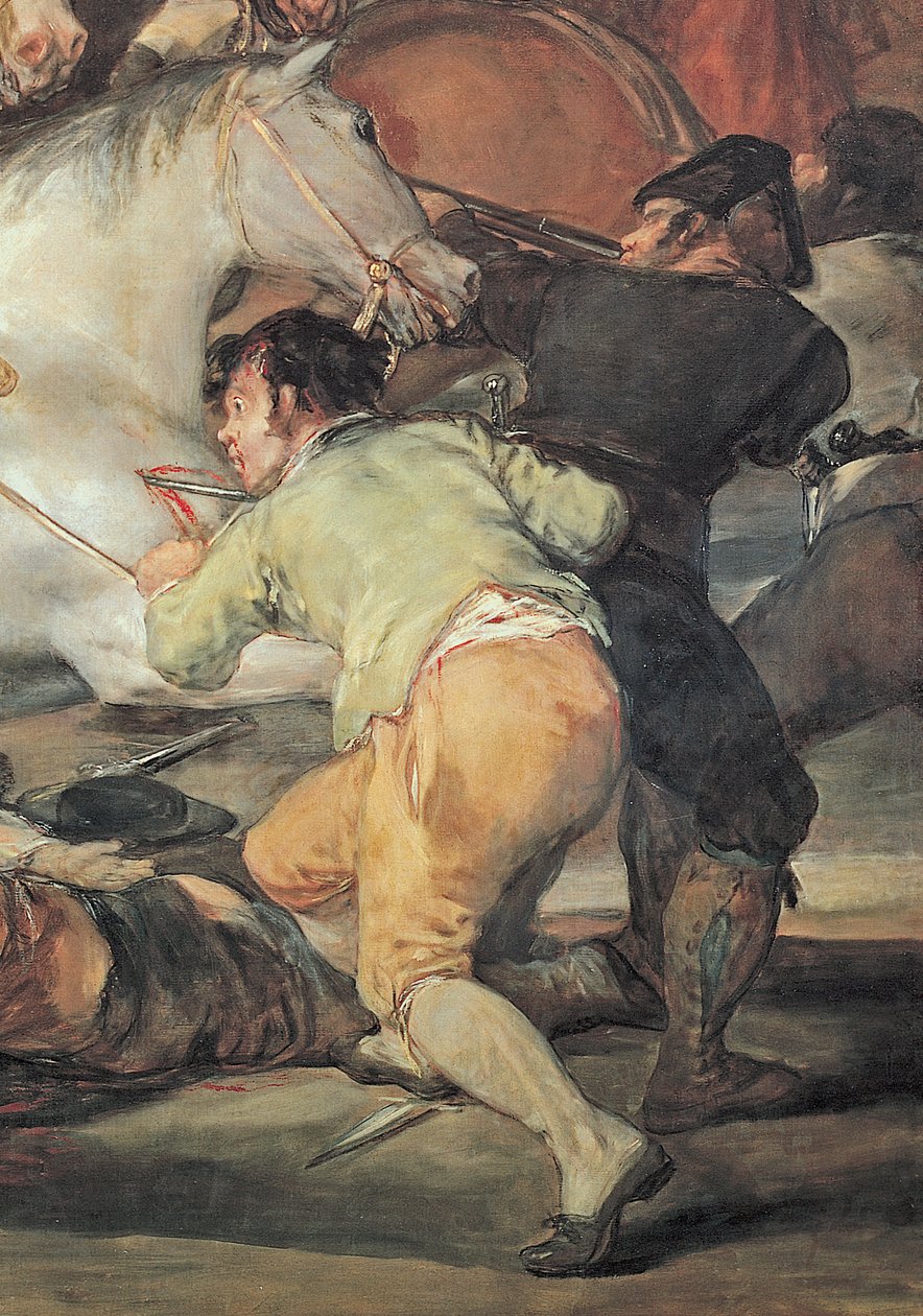 Toinen toukokuu, 1808. Mellakka mamelukkien palkkasoturia vastaan, 1814 öljy kankaalle yksityiskohta numerosta 38642 tekijältä Francisco de Goya