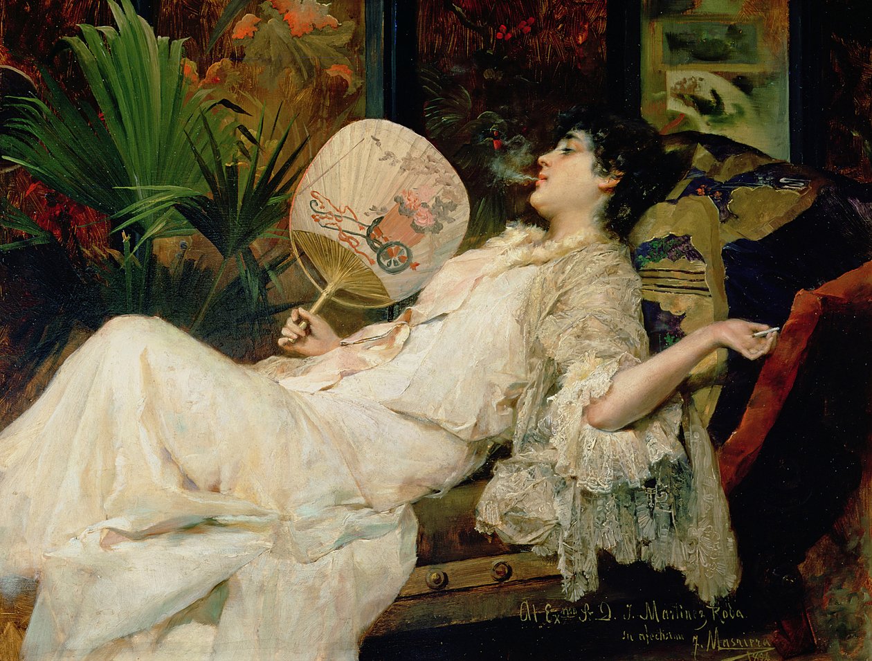 Batang Babaeng Naninigarilyo, 1894 finn tekijältä Francisco Masriera y Manovens