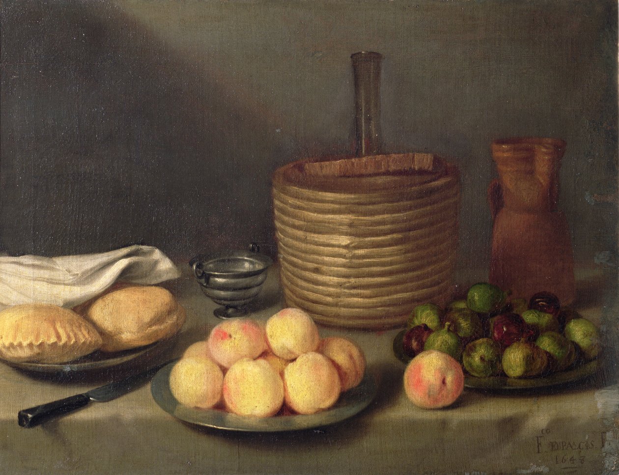 Asetelma hedelmillä, 1648 tekijältä Francisco Palacios