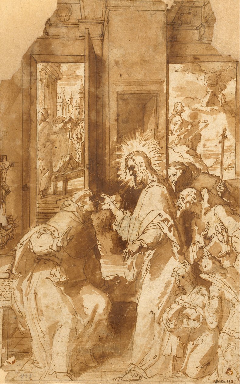 Kristuksen ilmestyminen Saint Vincent Ferrerille tekijältä Francisco Ribalta