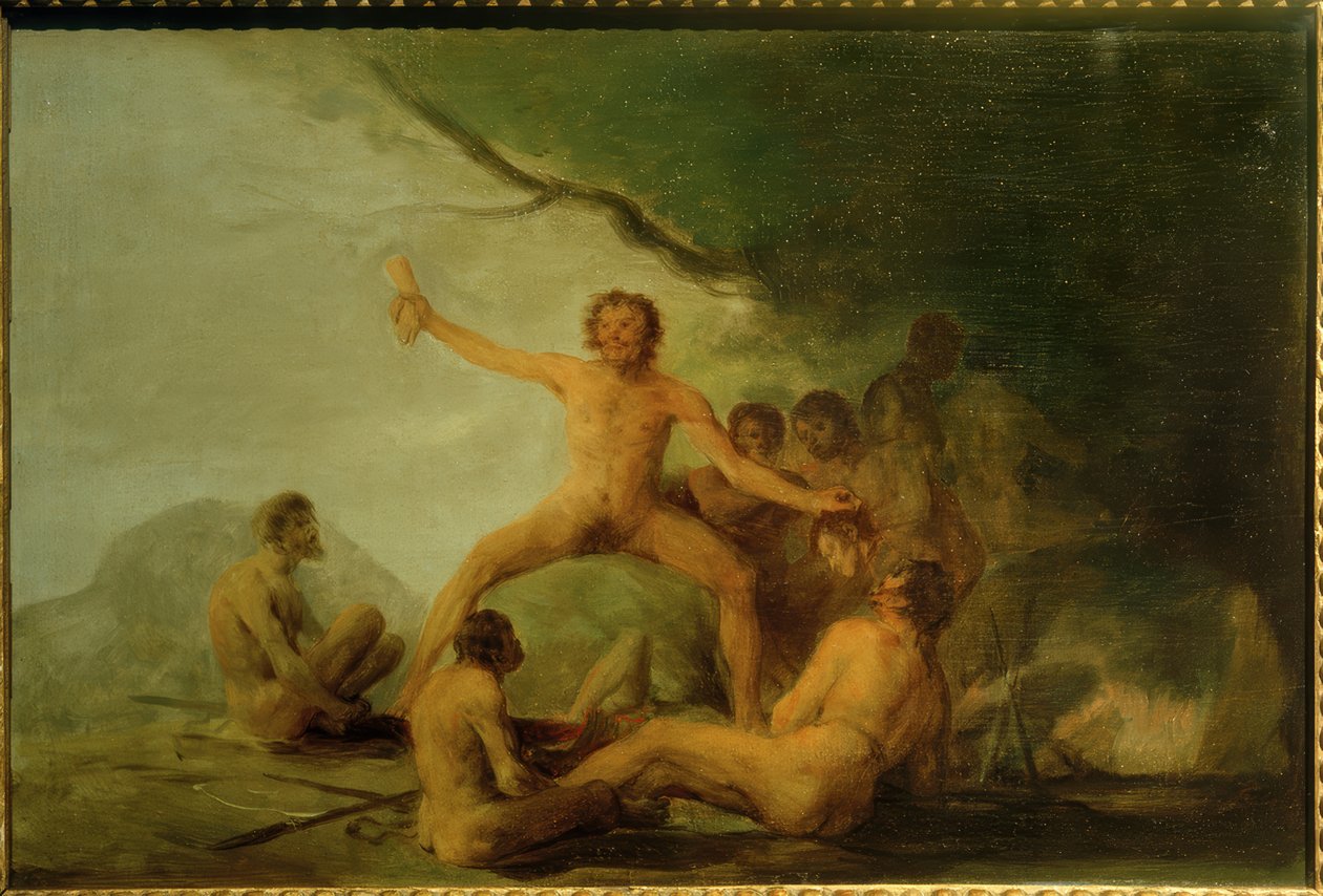 Kannibalen, menschliche Überreste zeigend tekijältä Francisco de Goya