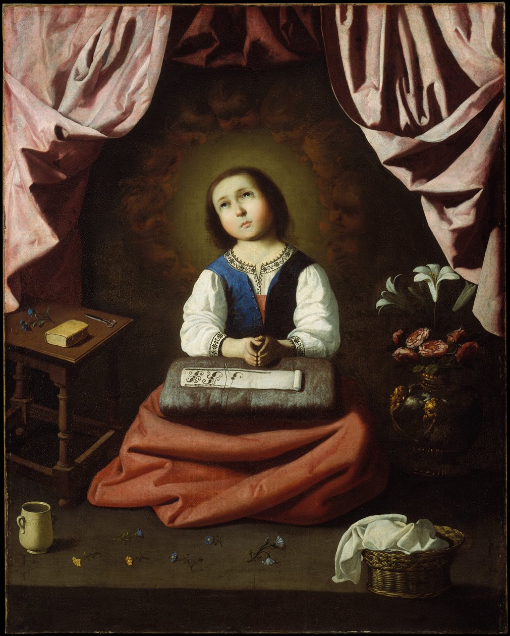 Betende Jungfrau Maria tekijältä Francisco de Zurbaran