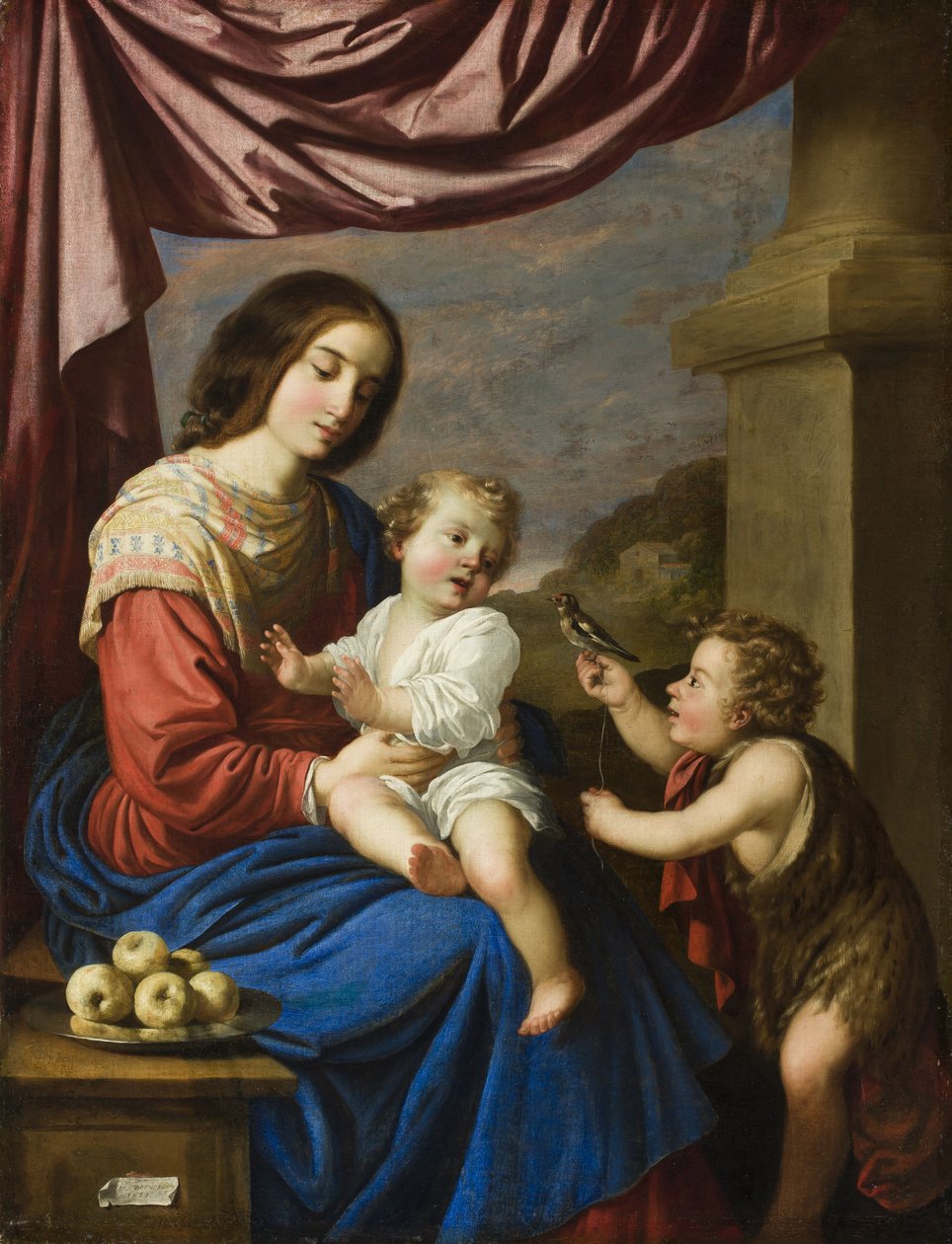 Madonna ja lapsi Pyhän Johanneksen kanssa, 1658 tekijältä Francisco de Zurbaran
