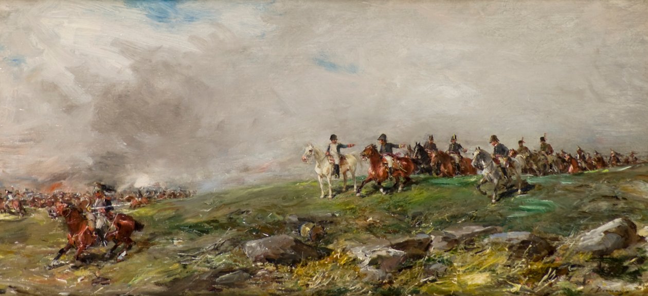 Napoleon Austerlitzissä (öljy paneelissa) tekijältä Francisco Domingo