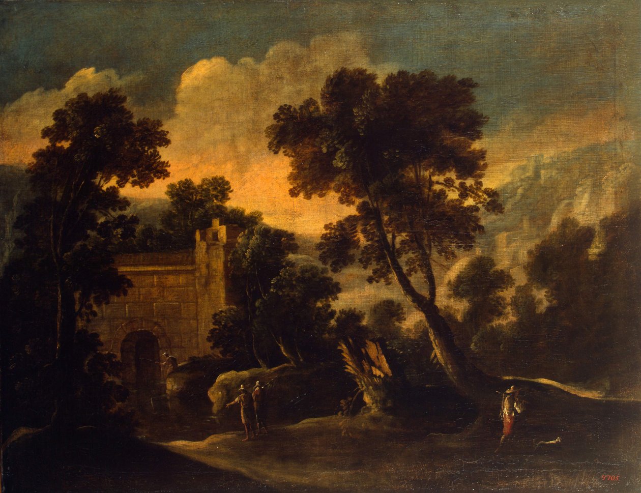 Maisema raunioilla, noin 1634 tekijältä Francisco Collantes