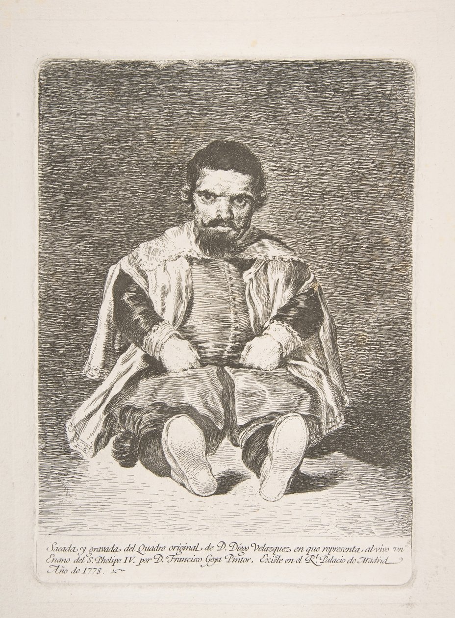 Kääpiö, joka tunnetaan nimellä El Primo Diego Velázquezin mukaan, 1778. tekijältä Francisco de Goya
