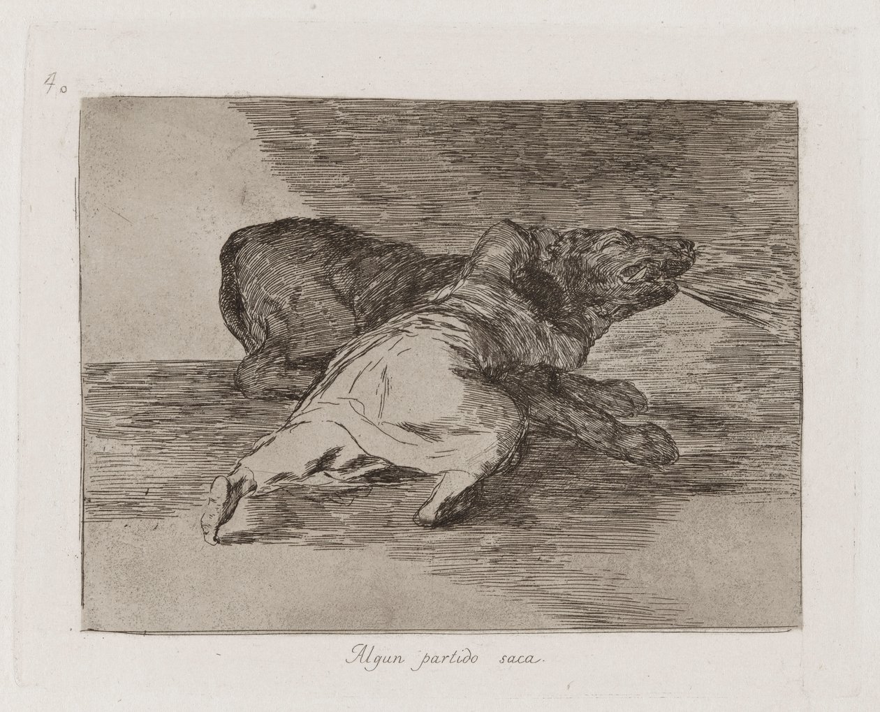 Hän saa siitä jotain irti, Disasters of War -levy 40 tekijältä Francisco de Goya