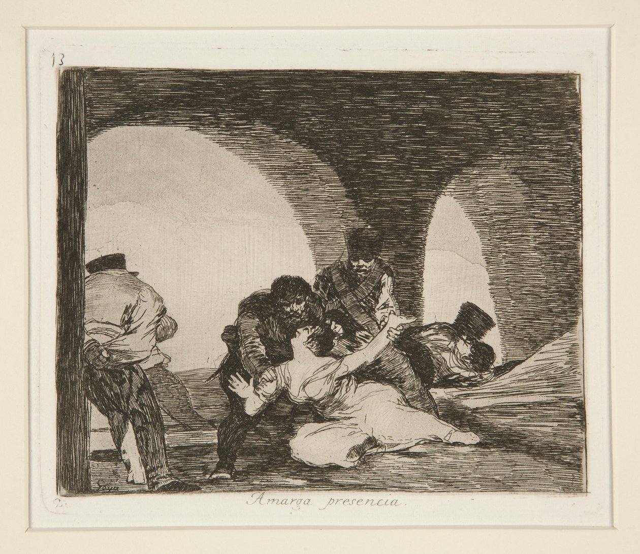 Karvas läsnäolo (Bitter To Be Present), pl. 13 The Disasters of Warista tekijältä Francisco de Goya