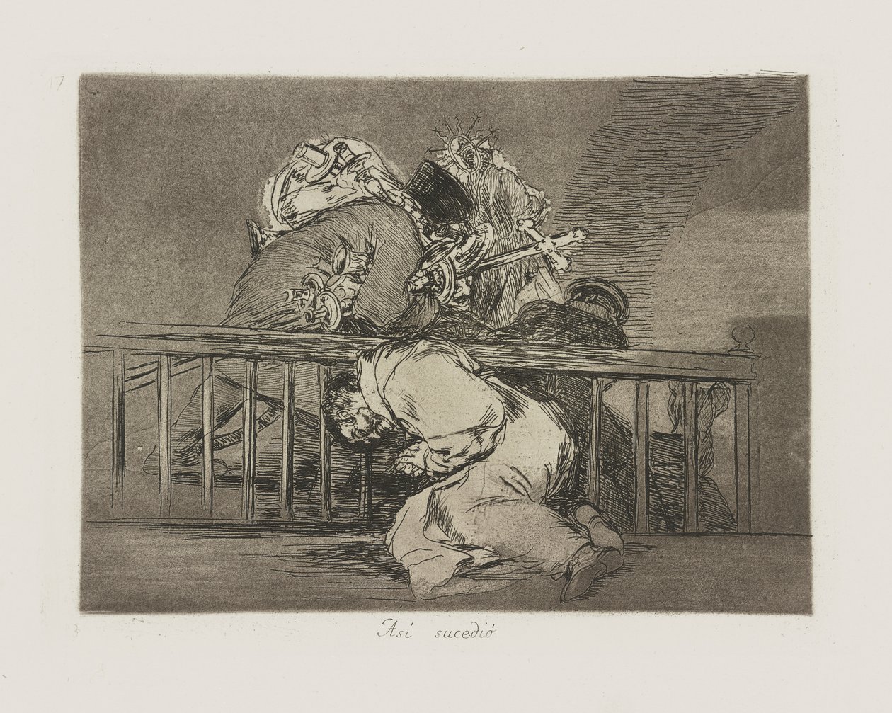 Kuten? onnistui?. (Näin se tapahtui.), pl. 47 sarjasta Los desastres de la guerra (Sodan katastrofit) tekijältä Francisco de Goya