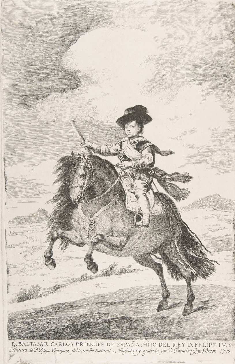 Baltasar Carlos, Espanjan prinssi ja Philip IV D. Baltasar Carlos Principe de Espa poika..., 1778. tekijältä Francisco de Goya