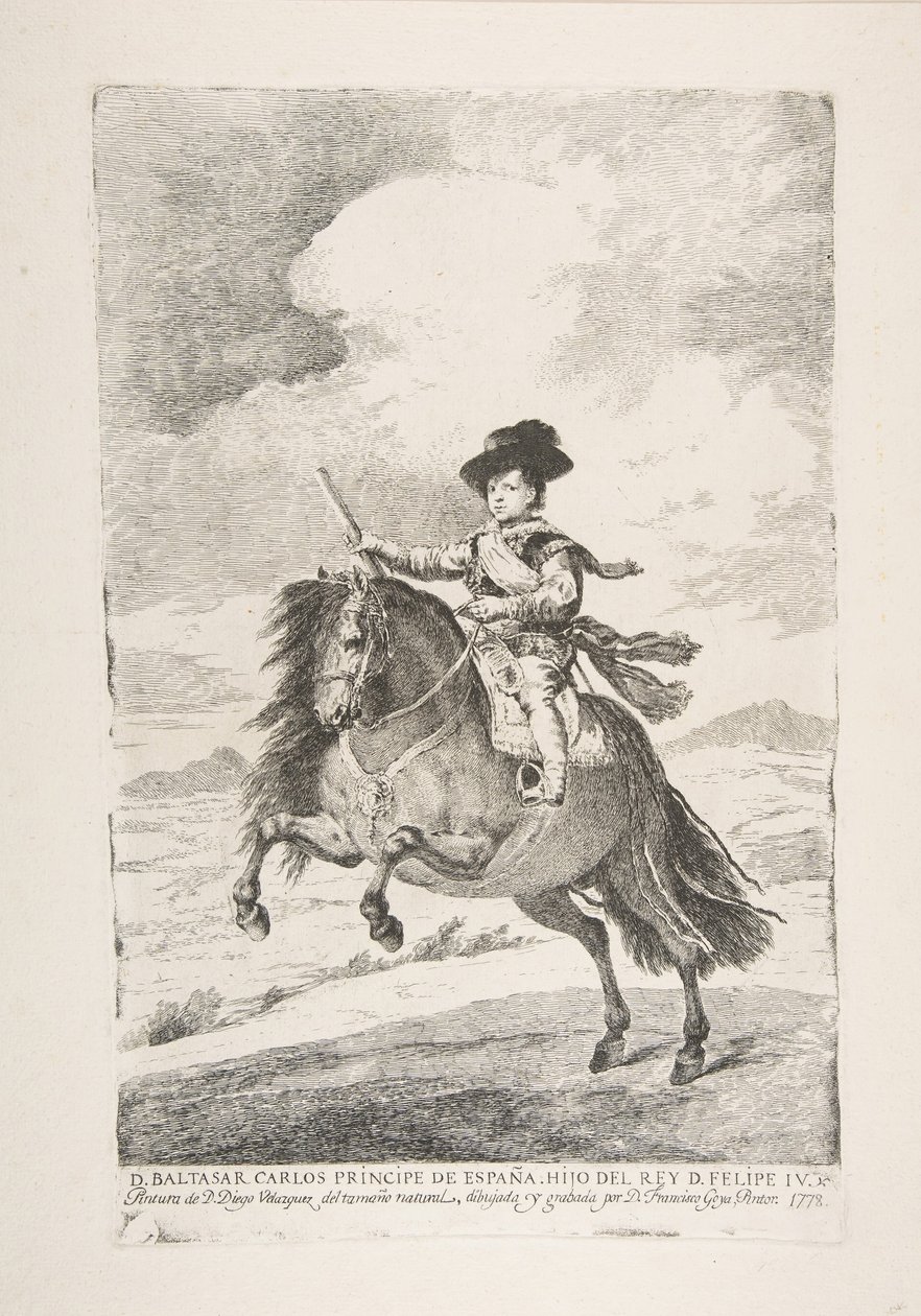 Balthasar Carlos, Espanjan prinssi ja Philip IV D. Baltasar Carlos Principe de Esp... poika, 1778. tekijältä Francisco de Goya