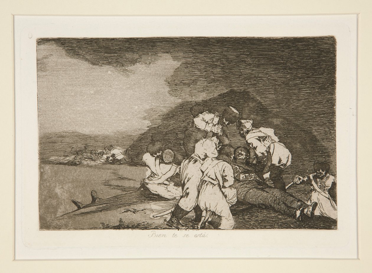 Oletko kunnossa? (Se palvelee sinua oikein), pl. 6 julkaisusta The Disasters of War tekijältä Francisco de Goya