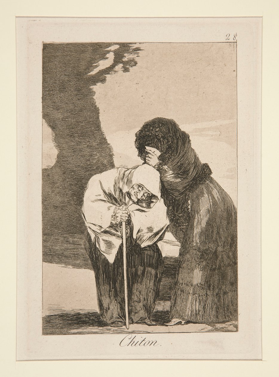 Chiton (Hush), pl. 28 sarjasta Los caprichos tekijältä Francisco de Goya