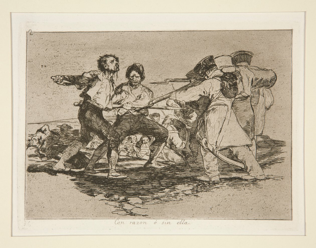 Syyllä? ilman häntä (Oikein tai väärin), pl. 2 sarjasta The Disasters of War tekijältä Francisco de Goya